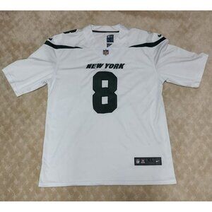 Nike Men's XL Aaron Rodgers NY Jets Jersey White #8 On Field Stitched
